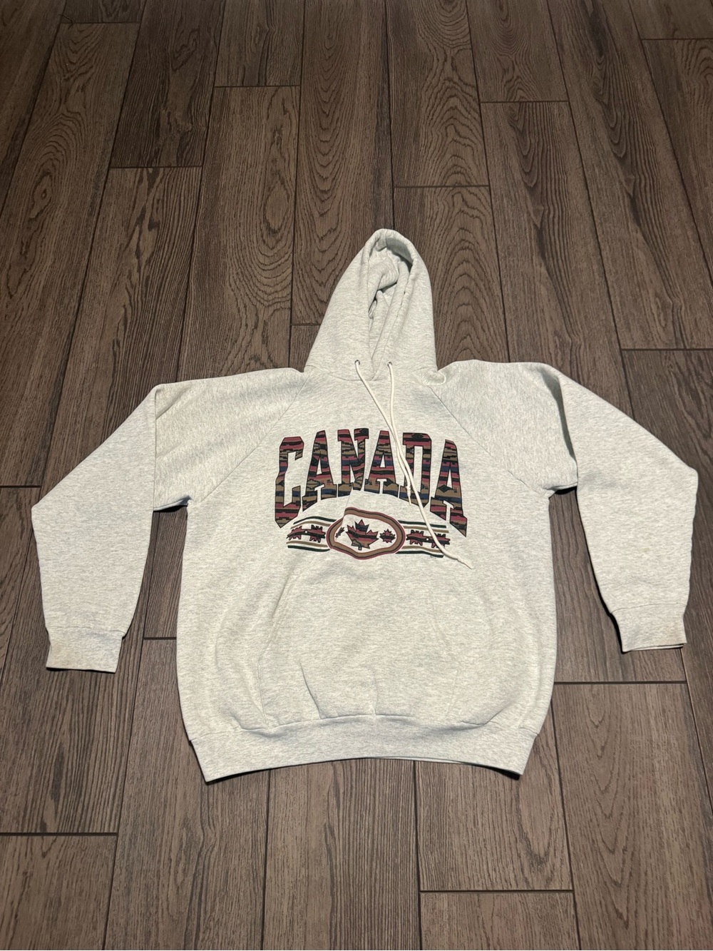 Fruit Of The Loom Canada XL Womens Light Gray Hoodie!